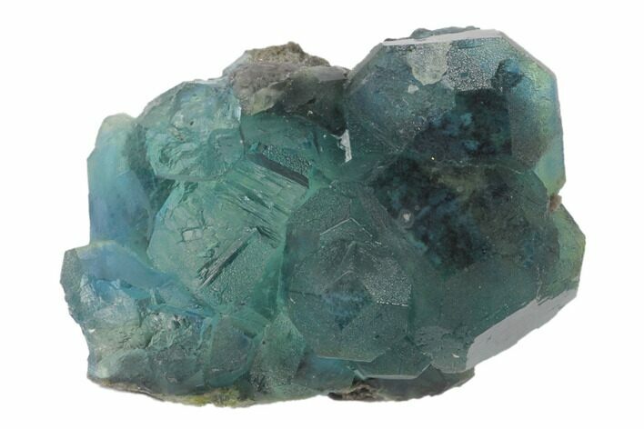 Blue-Green Fluorite on Sparkling Quartz - China #120328